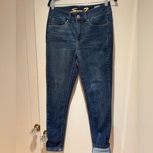 Seven7 Dark Blue Women's Skinny Jeans